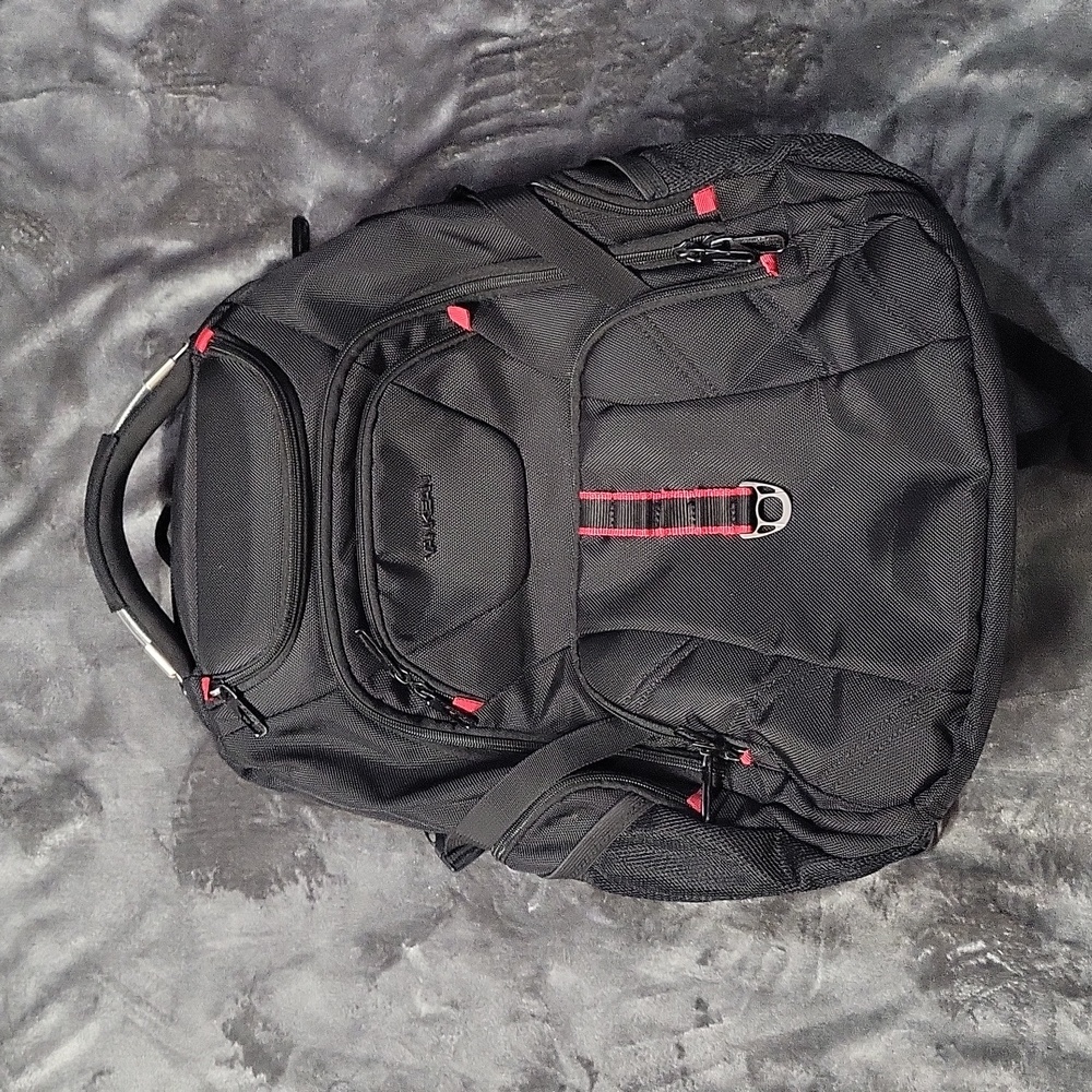 Black red Vankean bookbag backpack laptop bag travel